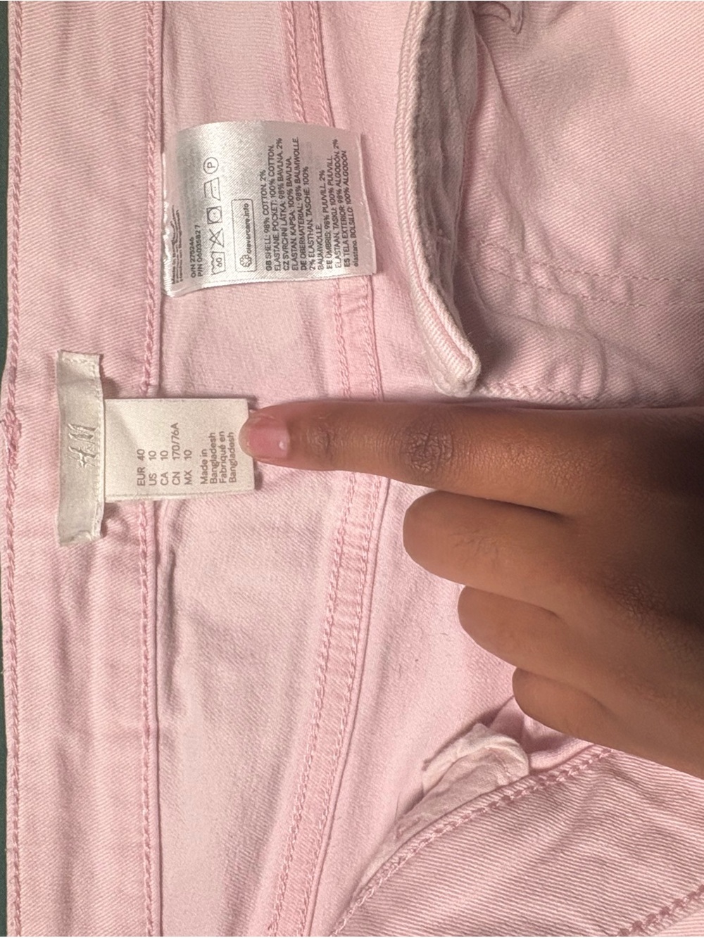 H&M Light Pink High-Rise Women's Jeans